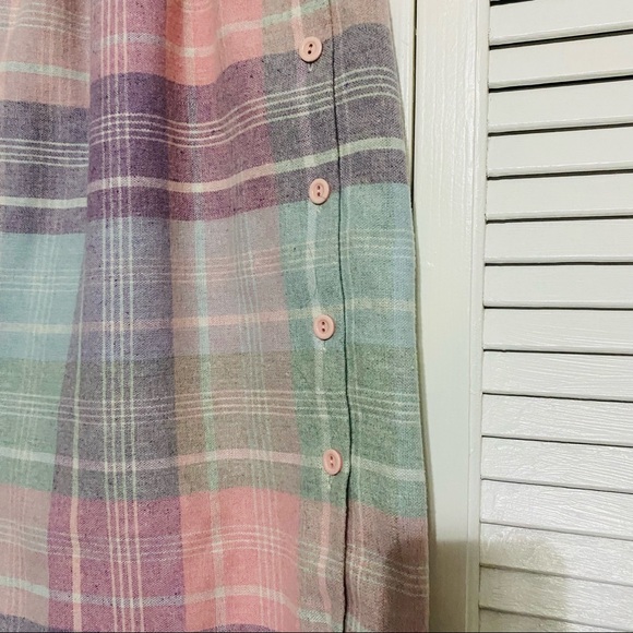 Vintage pastel plaid skirt - Picture 2 of 5